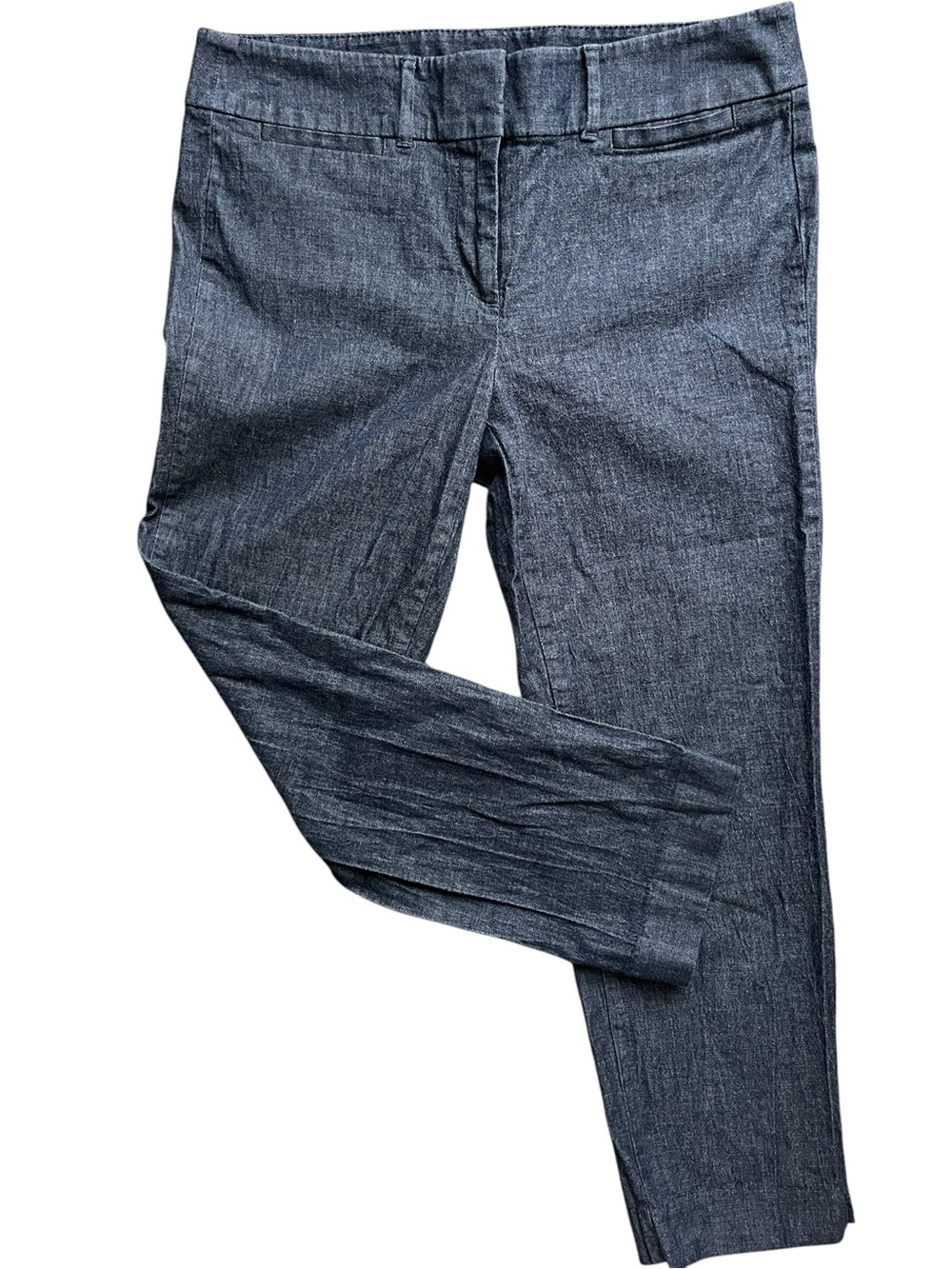 Ann Taylor Factory Petite Denim Signature Cropped Jeans in Dark Blue